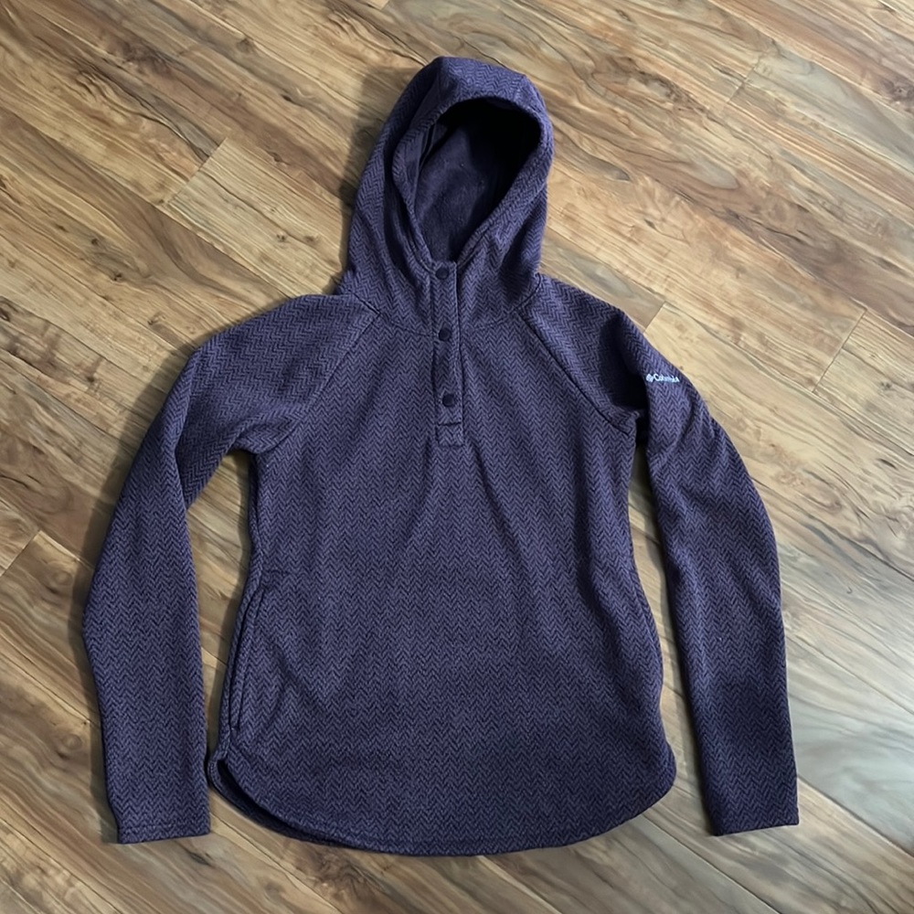Columbia Hooded Shirt/ Sweatshirt, Quarter Snap, Women’s Size M NWOT